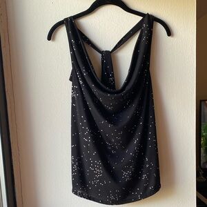 Rock & Republic Black Drape Tank